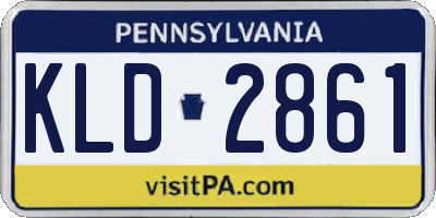 PA license plate KLD2861