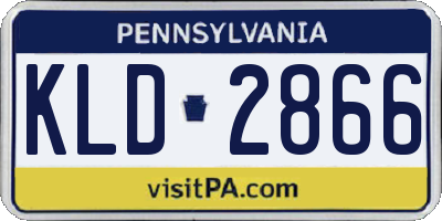 PA license plate KLD2866