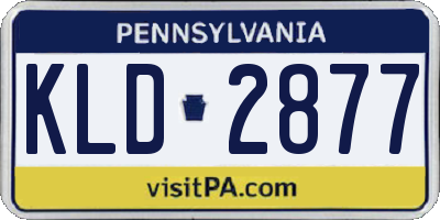 PA license plate KLD2877