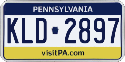 PA license plate KLD2897