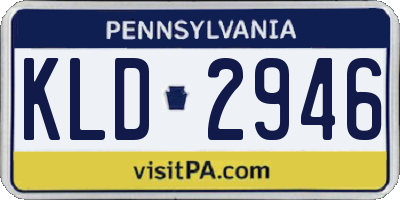 PA license plate KLD2946