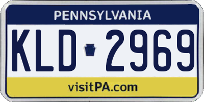 PA license plate KLD2969