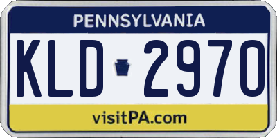 PA license plate KLD2970