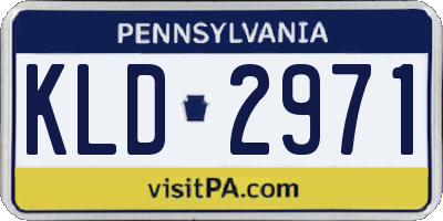 PA license plate KLD2971