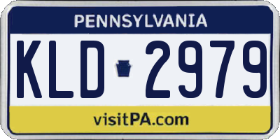 PA license plate KLD2979