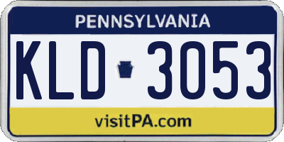PA license plate KLD3053