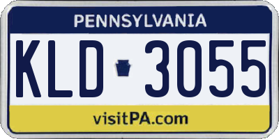 PA license plate KLD3055