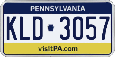 PA license plate KLD3057