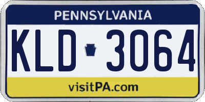 PA license plate KLD3064