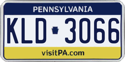PA license plate KLD3066