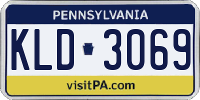 PA license plate KLD3069