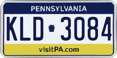 PA license plate KLD3084