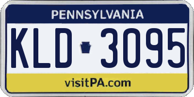 PA license plate KLD3095