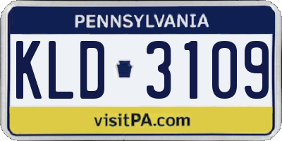 PA license plate KLD3109