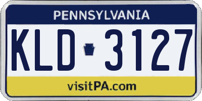 PA license plate KLD3127