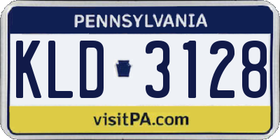 PA license plate KLD3128