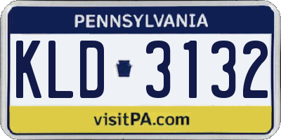 PA license plate KLD3132