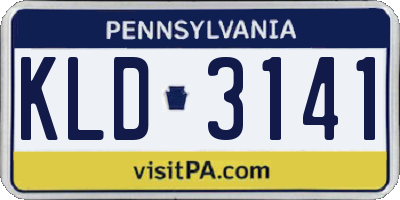 PA license plate KLD3141