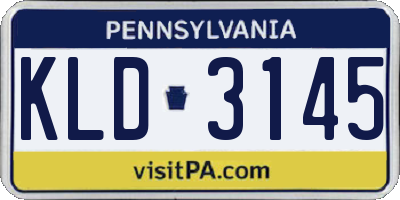 PA license plate KLD3145