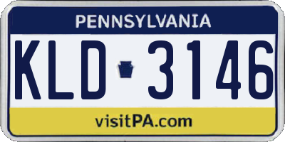 PA license plate KLD3146