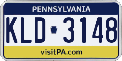 PA license plate KLD3148