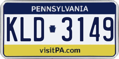 PA license plate KLD3149