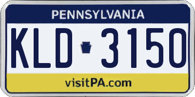 PA license plate KLD3150