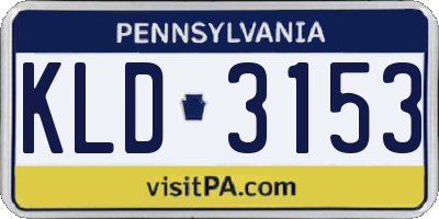 PA license plate KLD3153