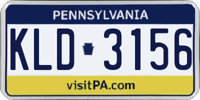 PA license plate KLD3156