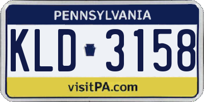 PA license plate KLD3158