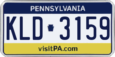PA license plate KLD3159