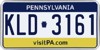 PA license plate KLD3161