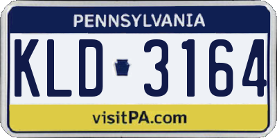 PA license plate KLD3164