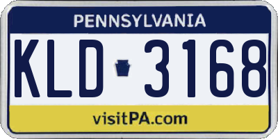 PA license plate KLD3168