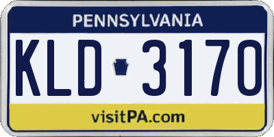 PA license plate KLD3170