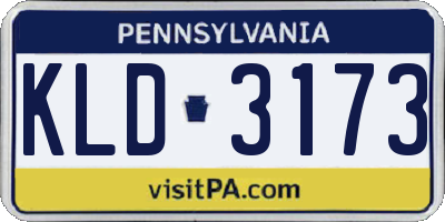 PA license plate KLD3173