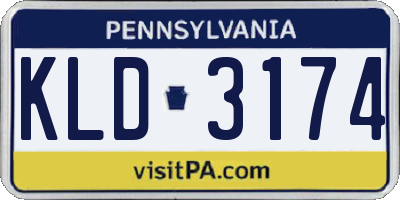 PA license plate KLD3174