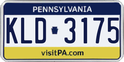 PA license plate KLD3175