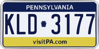 PA license plate KLD3177