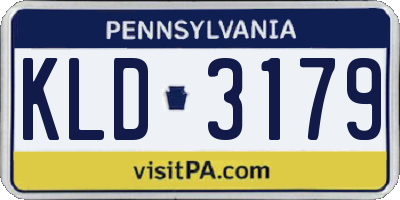 PA license plate KLD3179