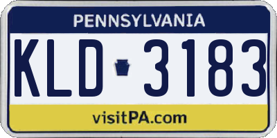 PA license plate KLD3183