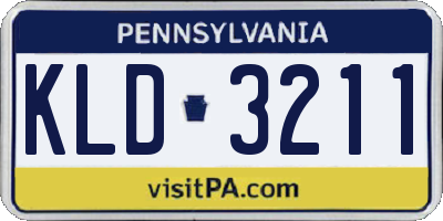 PA license plate KLD3211