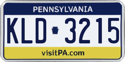 PA license plate KLD3215