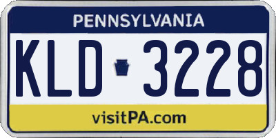 PA license plate KLD3228