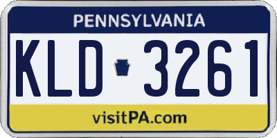 PA license plate KLD3261