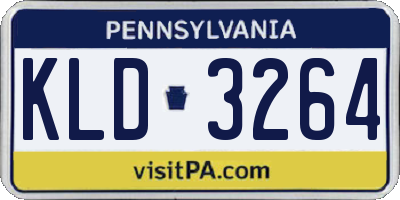 PA license plate KLD3264