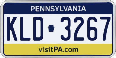 PA license plate KLD3267