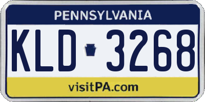 PA license plate KLD3268