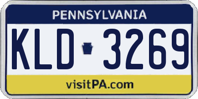 PA license plate KLD3269