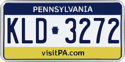 PA license plate KLD3272
